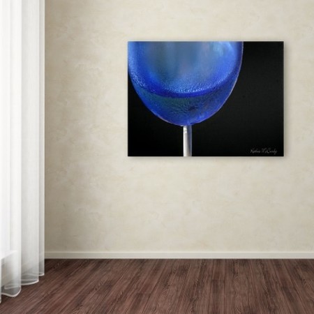 Trademark Fine Art Kathie McCurdy 'Blue Wine Glass' Canvas Art, 10x19 KM0263-C1019GG